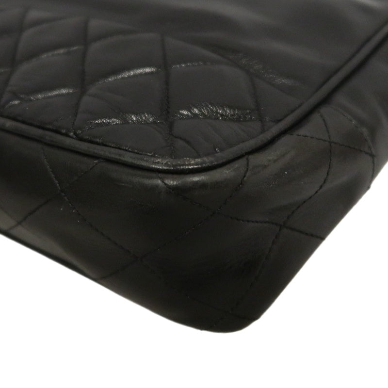 CHANEL Lambskin Chain Tote Shoulder Bag, Black, Gold‑Tone Hardware