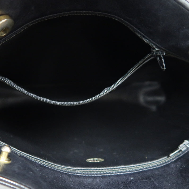 CHANEL Lambskin Chain Tote Shoulder Bag, Black, Gold‑Tone Hardware