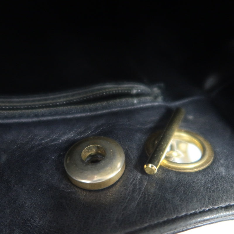 CHANEL Lambskin Chain Tote Shoulder Bag, Black, Gold‑Tone Hardware