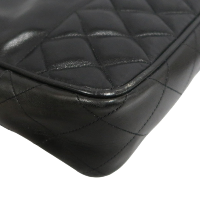 CHANEL Lambskin Chain Tote Shoulder Bag, Black, Gold‑Tone Hardware