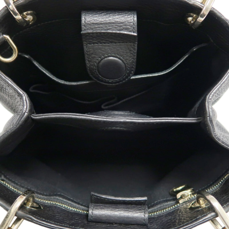 GUCCI  Bamboo Calfskin Leather Mini Top Handle Bag In Black, With Removable Shoulder Strap