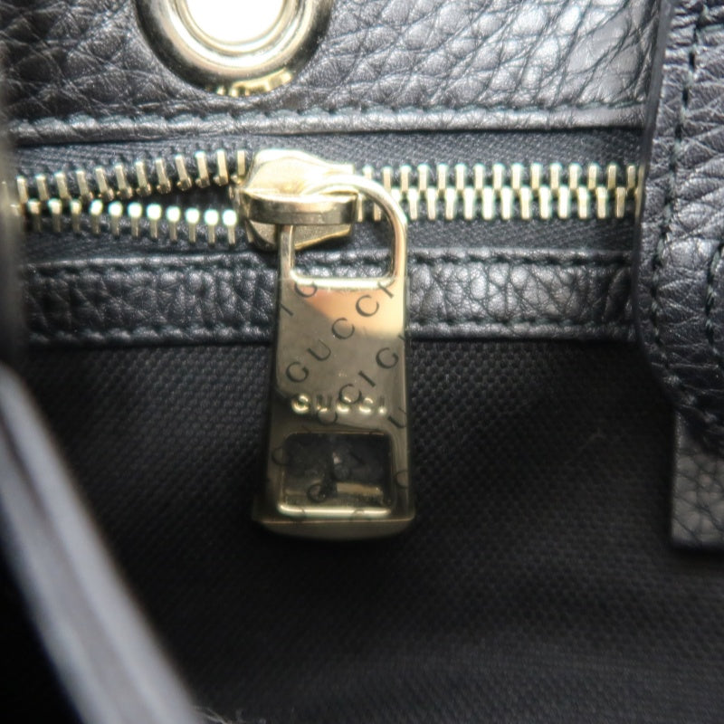GUCCI  Bamboo Calfskin Leather Mini Top Handle Bag In Black, With Removable Shoulder Strap