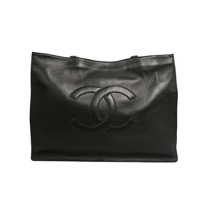 CHANEL Caviar Leather Tote Shoulder Bag, Black, Gold‑Tone Hardware, With Guarantee Card