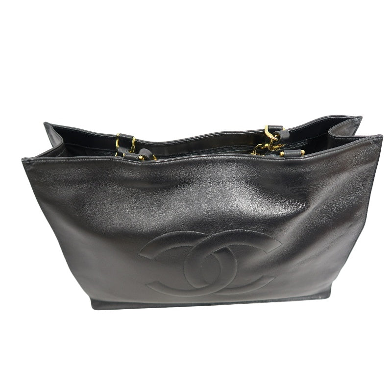 CHANEL Caviar Leather Tote Shoulder Bag, Black, Gold‑Tone Hardware, With Guarantee Card