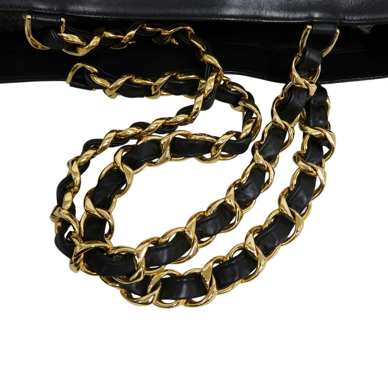 CHANEL Caviar Leather Tote Shoulder Bag, Black, Gold‑Tone Hardware, With Guarantee Card