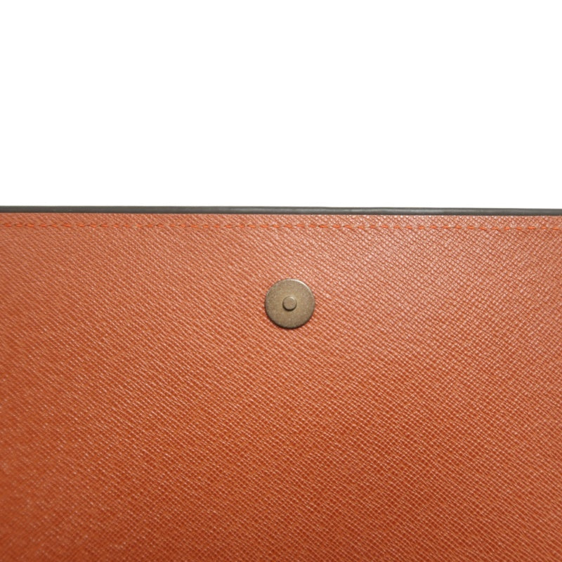 LOUISVUITTON Vintage Damier Ebene Brown Checkerboard Tribeca Mini Flap Shoulder Underarm Bag, With Vachetta Leather Slim Strap, Gold Hardware