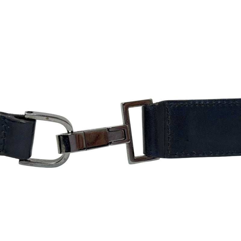 GUCCI Vintage GG Canvas Jackie Shoulder Bag Black Leather Trim Silver Hardware