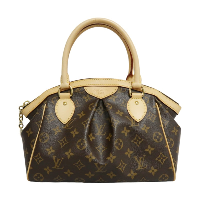 LOUIS VUITTON Monogram Canvas Leather Tivoli PM Handbag In Brown, With Original Dust Bag And Box