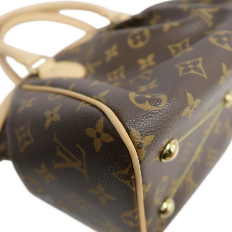 LOUIS VUITTON Monogram Canvas Leather Tivoli PM Handbag In Brown, With Original Dust Bag And Box
