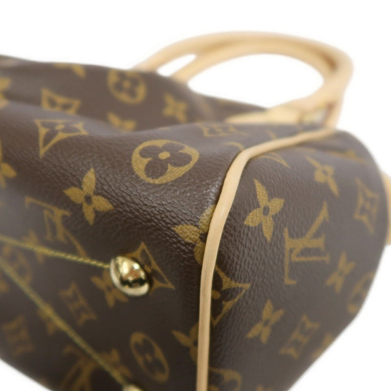 LOUIS VUITTON Monogram Canvas Leather Tivoli PM Handbag In Brown, With Original Dust Bag And Box