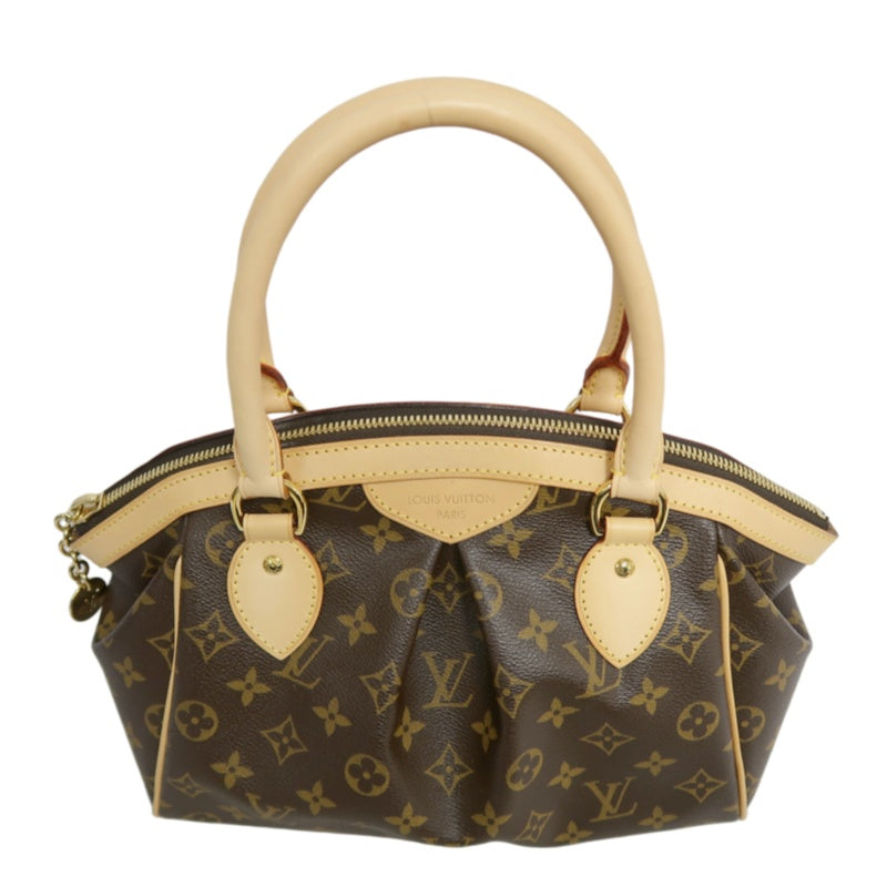 LOUIS VUITTON Monogram Canvas Leather Tivoli PM Handbag In Brown, With Original Dust Bag And Box