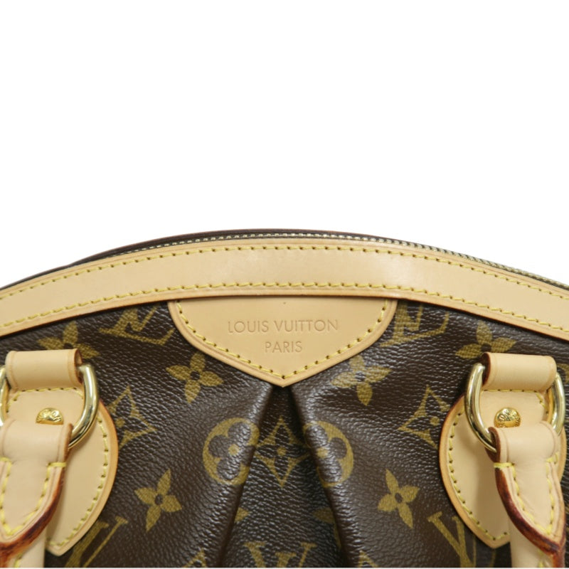 LOUIS VUITTON Monogram Canvas Leather Tivoli PM Handbag In Brown, With Original Dust Bag And Box