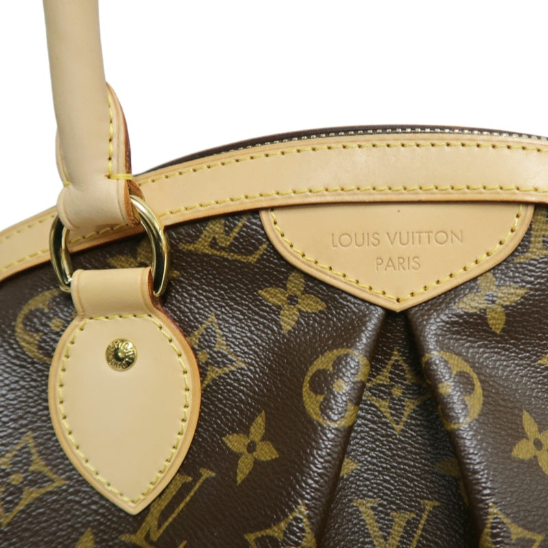 LOUIS VUITTON Monogram Canvas Leather Tivoli PM Handbag In Brown, With Original Dust Bag And Box