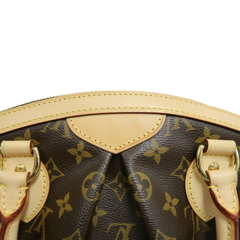 LOUIS VUITTON Monogram Canvas Leather Tivoli PM Handbag In Brown, With Original Dust Bag And Box