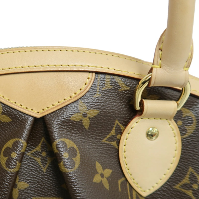 LOUIS VUITTON Monogram Canvas Leather Tivoli PM Handbag In Brown, With Original Dust Bag And Box