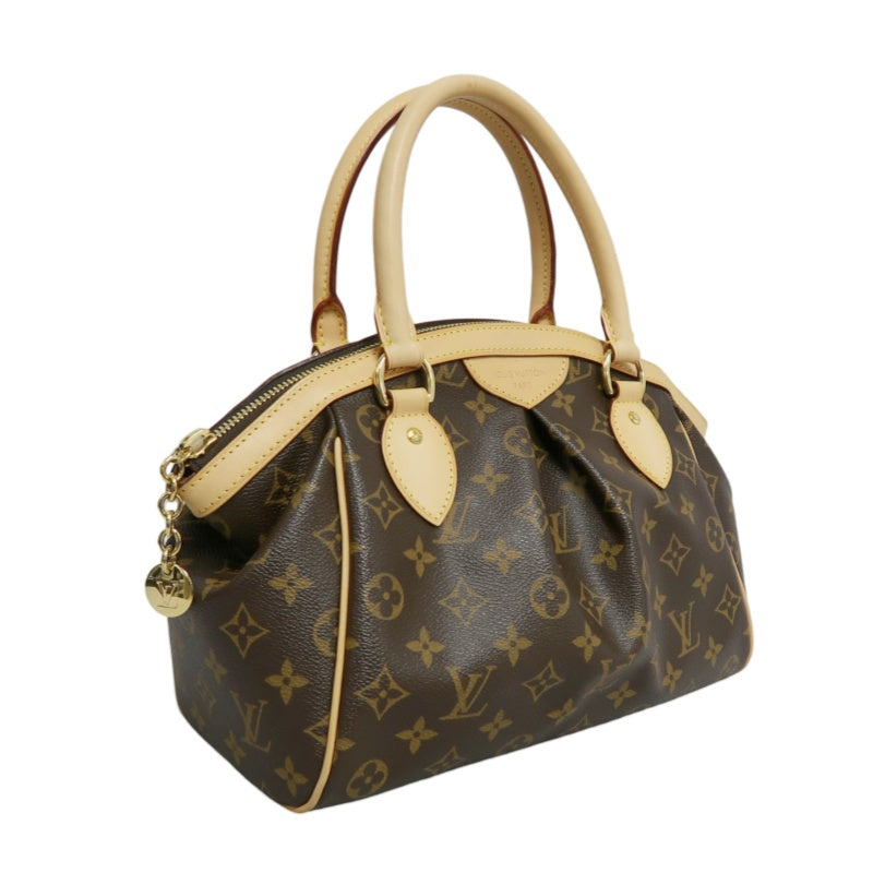 LOUIS VUITTON Monogram Canvas Leather Tivoli PM Handbag In Brown, With Original Dust Bag And Box