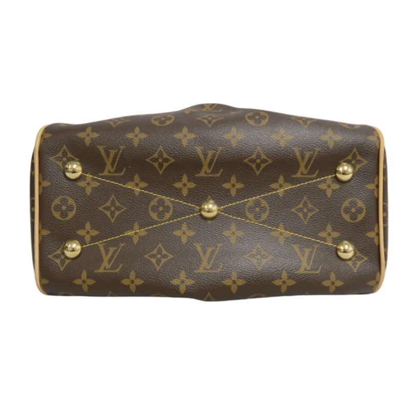 LOUIS VUITTON Monogram Canvas Leather Tivoli PM Handbag In Brown, With Original Dust Bag And Box