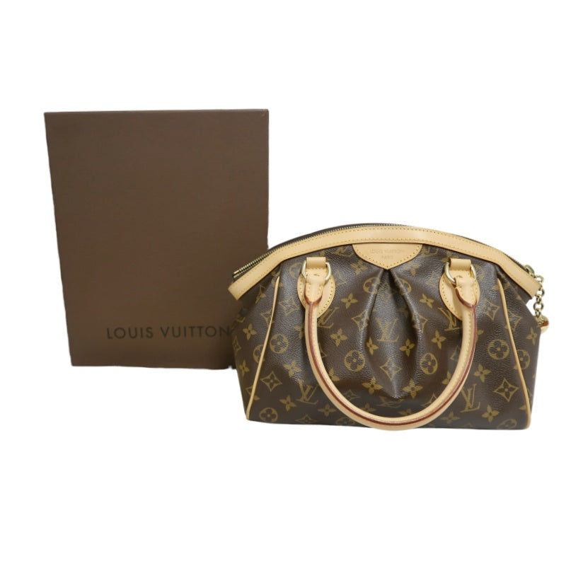 LOUIS VUITTON Monogram Canvas Leather Tivoli PM Handbag In Brown, With Original Dust Bag And Box