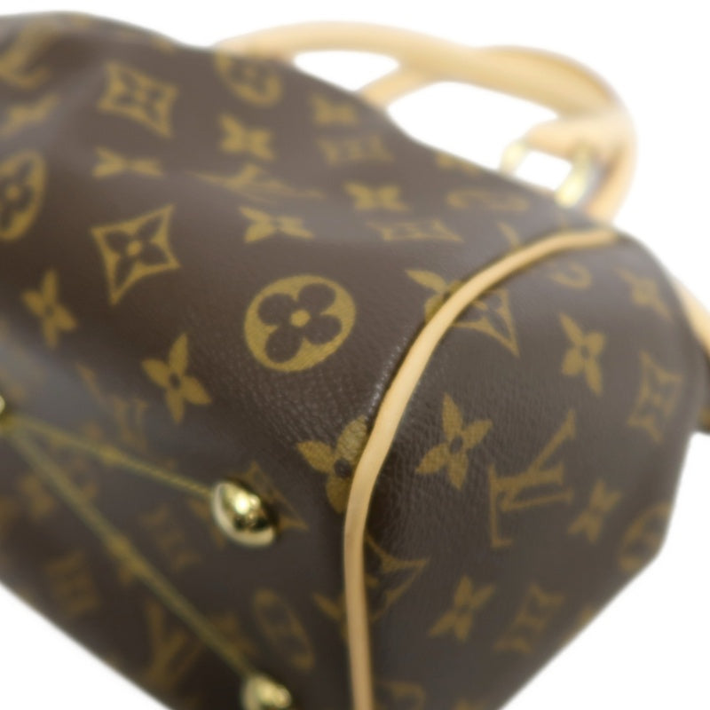 LOUIS VUITTON Monogram Canvas Leather Tivoli PM Handbag In Brown, With Original Dust Bag And Box