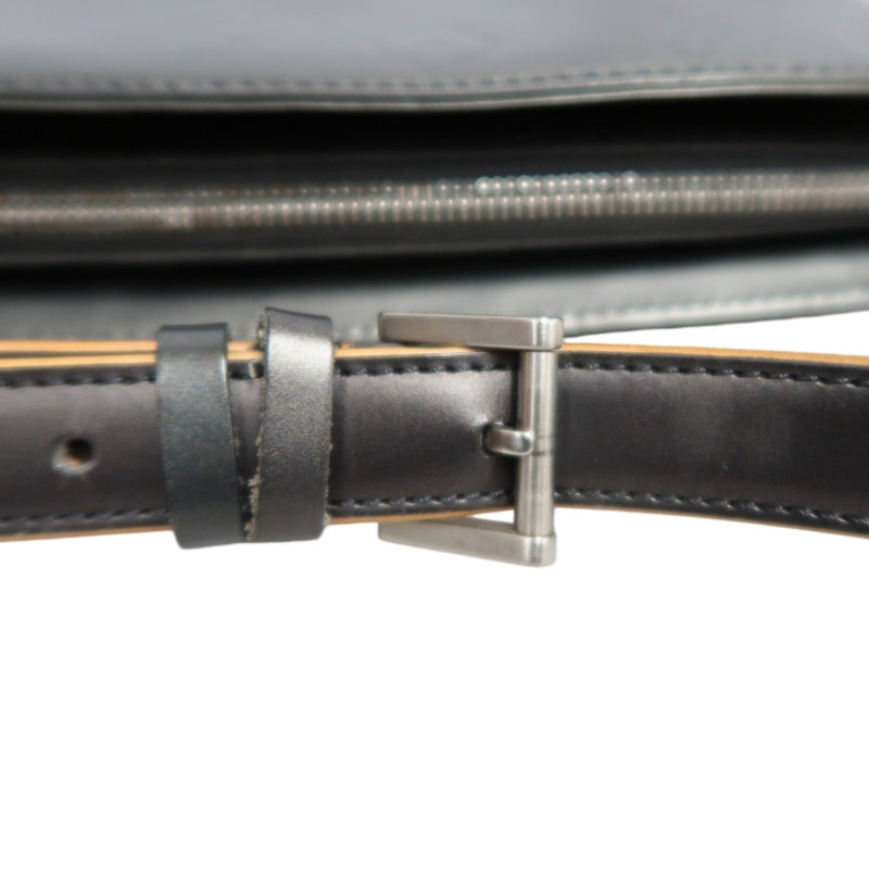 LOUIS VUITTON Monogram Mat Alston Shoulder Bag Vernis Leather Dark Grey Gold Hardware