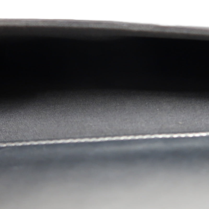 LOUIS VUITTON Monogram Mat Alston Shoulder Bag Vernis Leather Dark Grey Gold Hardware