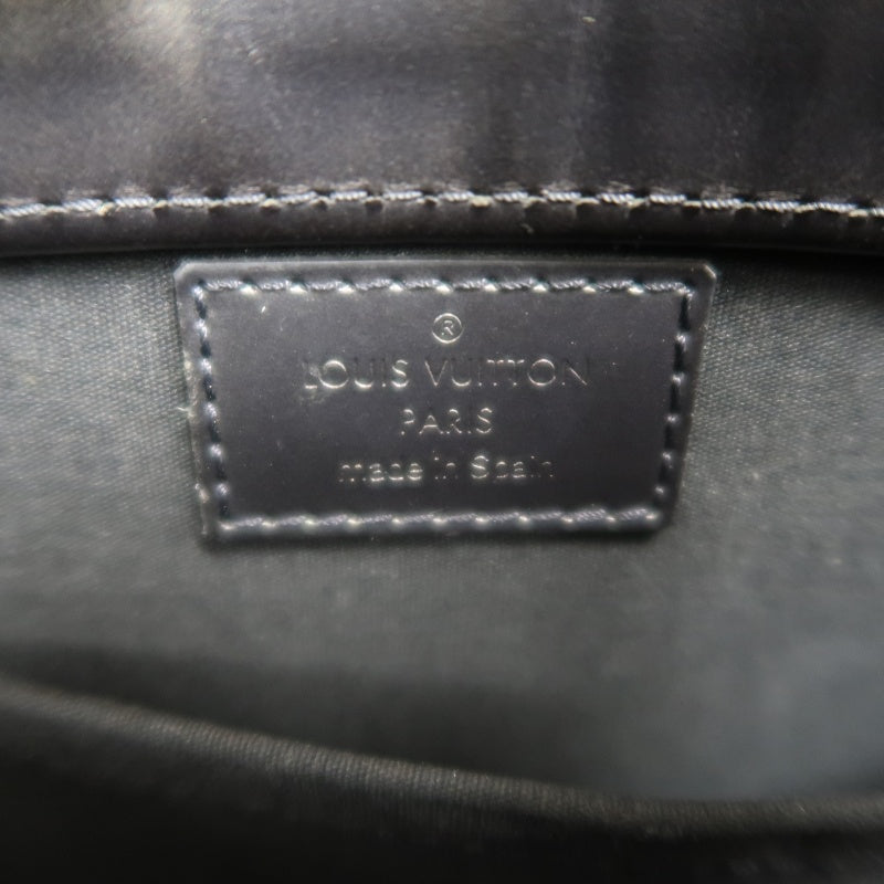 LOUIS VUITTON Monogram Mat Alston Shoulder Bag Vernis Leather Dark Grey Gold Hardware