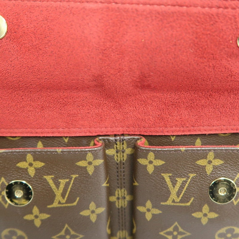 LOUIS VUITTON Vivacite Monogram Shoulder Bag Brown Canvas Tan Leather Classic Spacious Daily Use