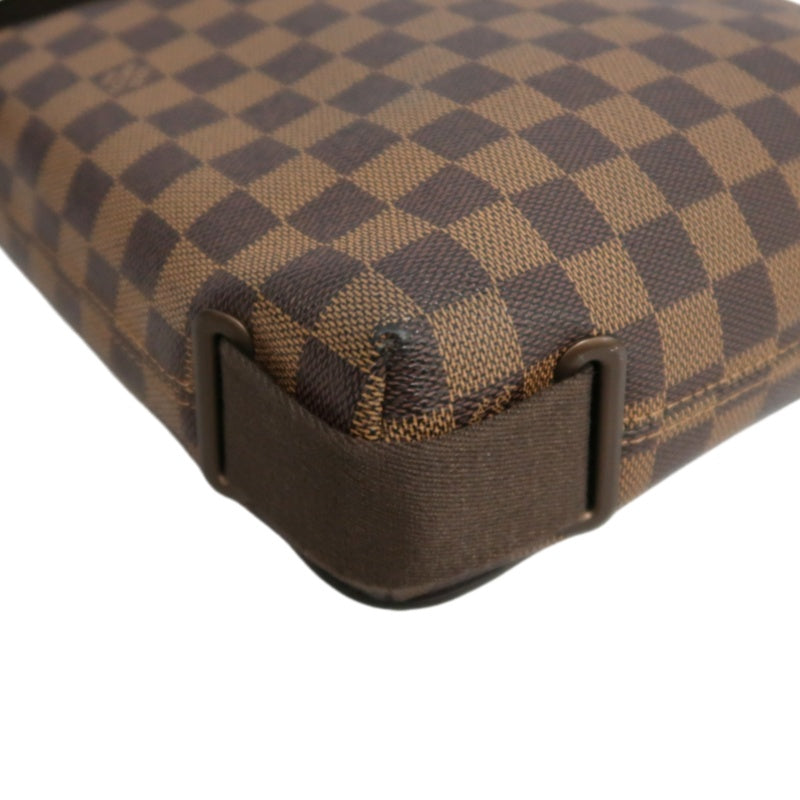 LOUIS VUITTON Brooklyn Damier Shoulder Bag PVC Brown With Original Box DustyBag