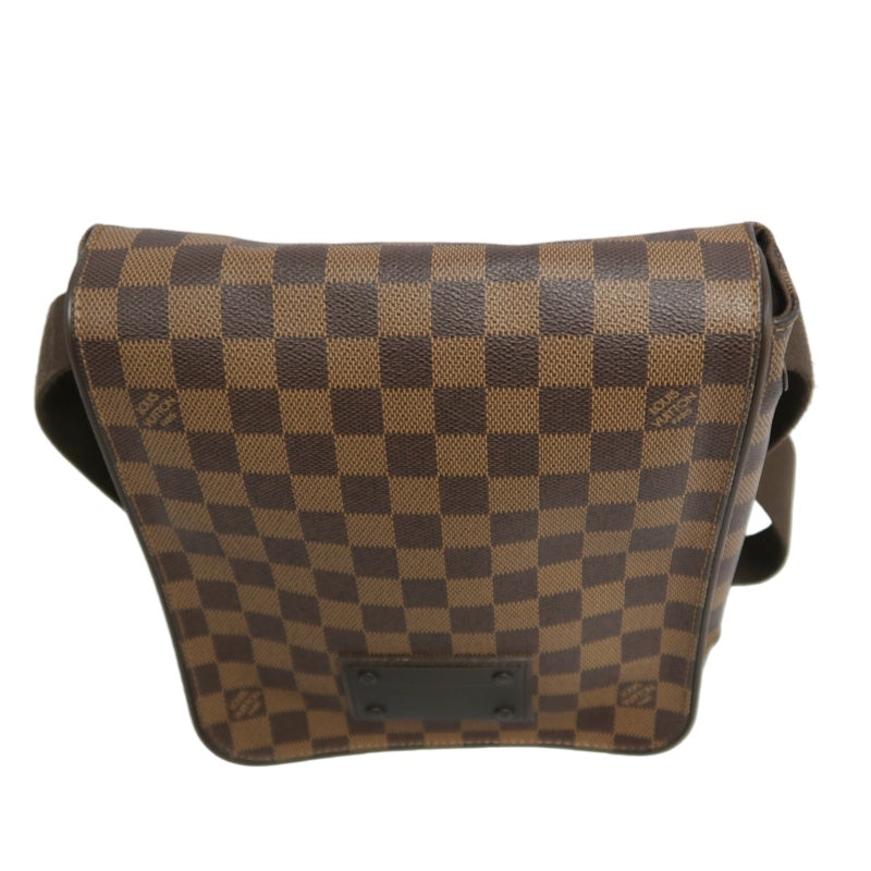 LOUIS VUITTON Brooklyn Damier Shoulder Bag PVC Brown With Original Box DustyBag