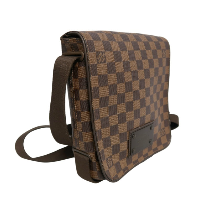LOUIS VUITTON Brooklyn Damier Shoulder Bag PVC Brown With Original Box DustyBag