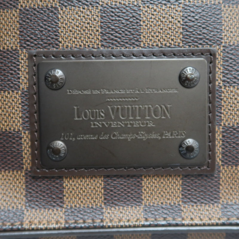LOUIS VUITTON Brooklyn Damier Shoulder Bag PVC Brown With Original Box DustyBag