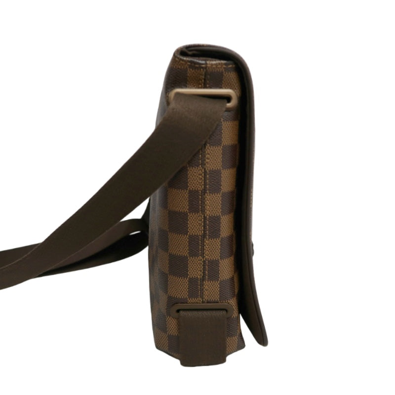 LOUIS VUITTON Brooklyn Damier Shoulder Bag PVC Brown With Original Box DustyBag