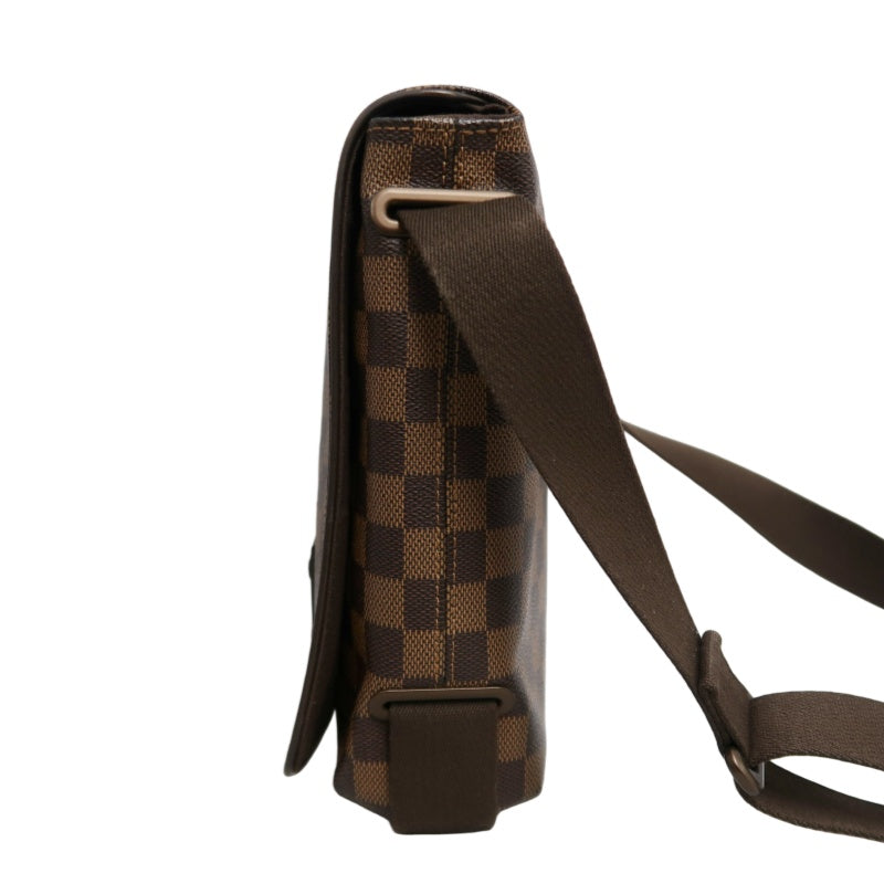 LOUIS VUITTON Brooklyn Damier Shoulder Bag PVC Brown With Original Box DustyBag