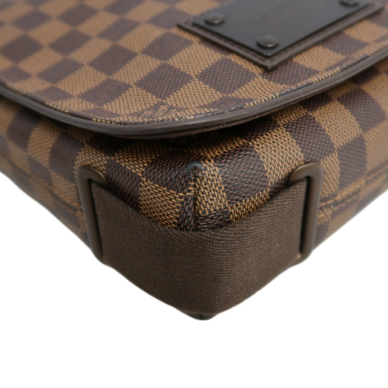 LOUIS VUITTON Brooklyn Damier Shoulder Bag PVC Brown With Original Box DustyBag