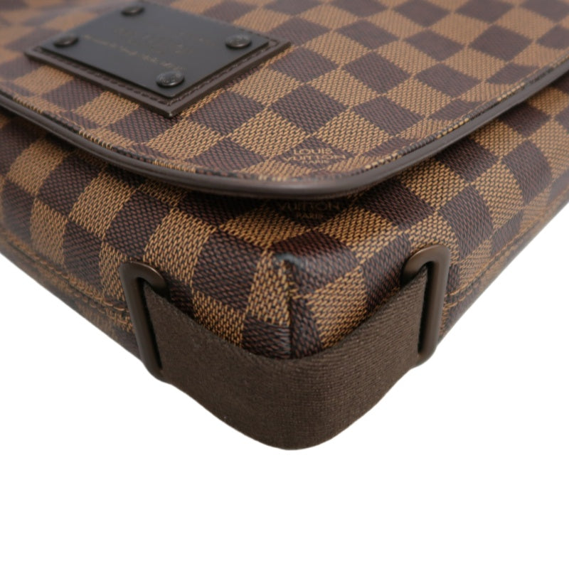 LOUIS VUITTON Brooklyn Damier Shoulder Bag PVC Brown With Original Box DustyBag