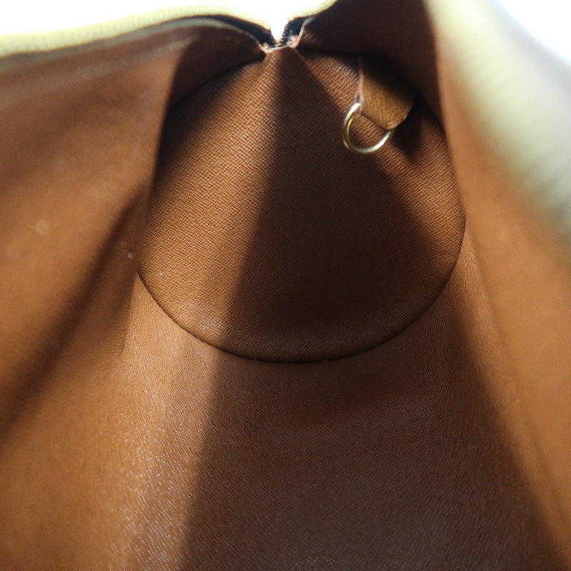 LOUIS VUITTON Monogram Papillon 30 Cylinder Handbag Brown Classic Canvas Tan Patina Calfskin Handle Gold Hardware Iconic Vintage Timeless Casual Commute Bag