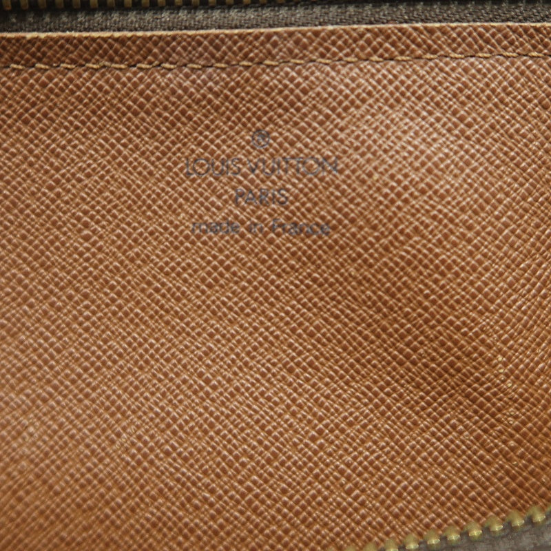 LOUIS VUITTON Monogram Papillon 30 Cylinder Handbag Brown Classic Canvas Tan Patina Calfskin Handle Gold Hardware Iconic Vintage Timeless Casual Commute Bag