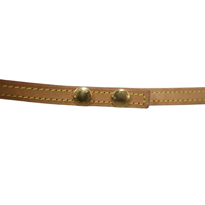 LOUIS VUITTON Vintage Monogram Pochette Twin Shoulder Bag Canvas Cowhide Brown Gold Hardware