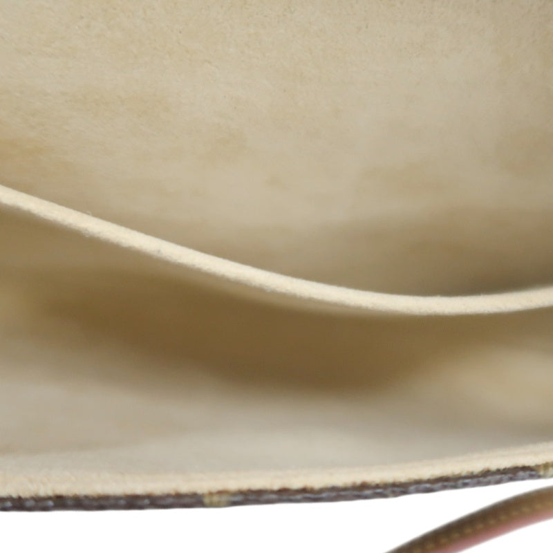 LOUIS VUITTON Vintage Monogram Pochette Twin Shoulder Bag Canvas Cowhide Brown Gold Hardware