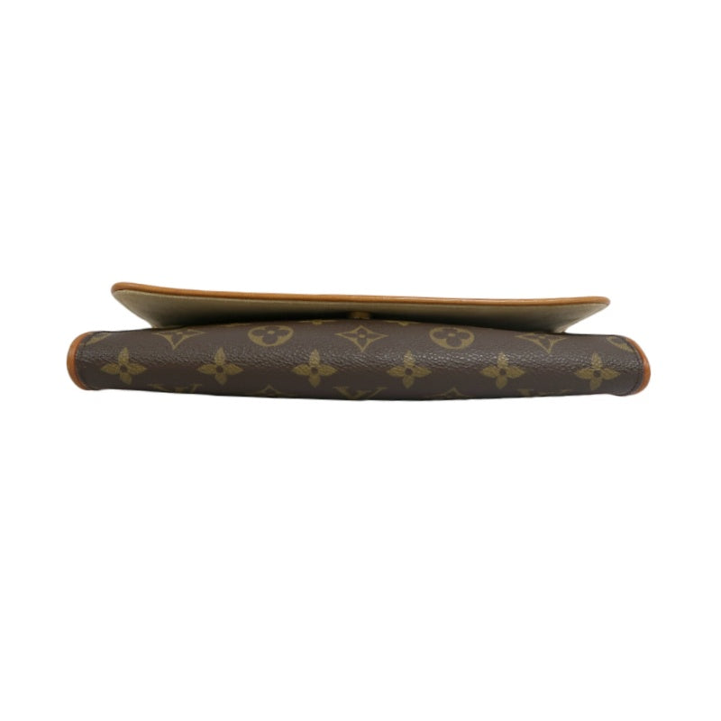 LOUIS VUITTON Vintage Monogram Pochette Twin Shoulder Bag Canvas Cowhide Brown Gold Hardware