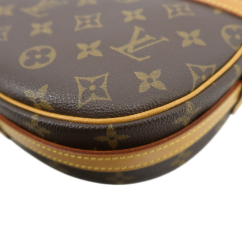 LOUIS VUITTON Vintage Monogram Jeanne Fille Shoulder Bag Canvas Cowhide Brown Gold Hardware