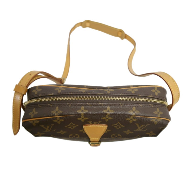 LOUIS VUITTON Vintage Monogram Jeanne Fille Shoulder Bag Canvas Cowhide Brown Gold Hardware