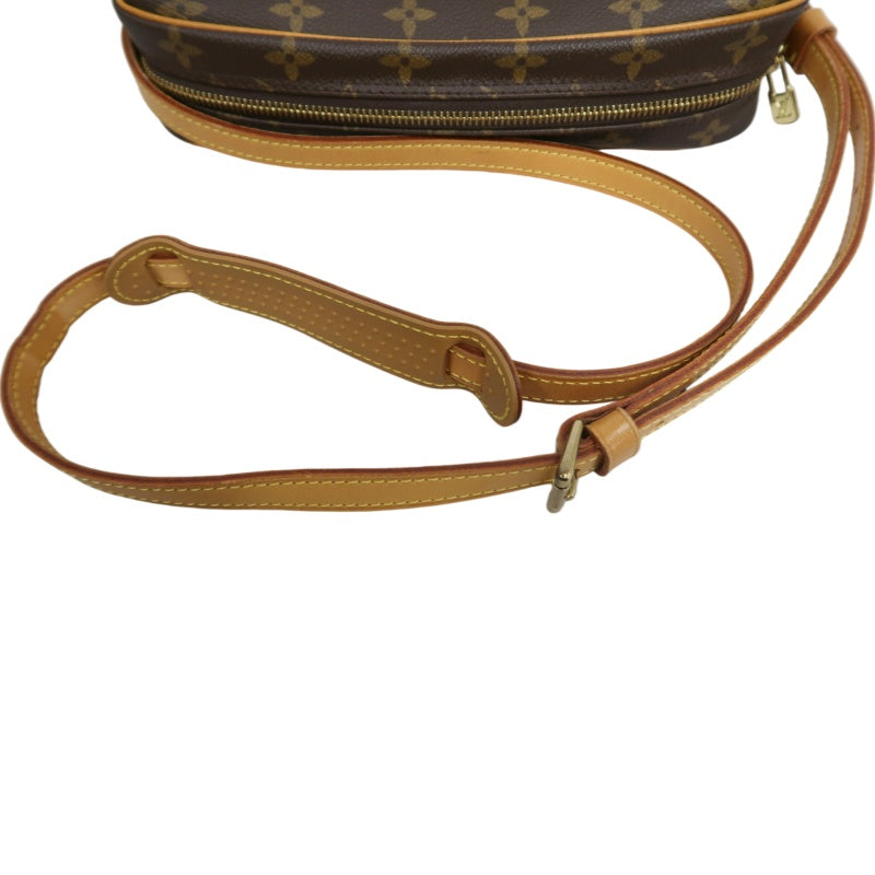 LOUIS VUITTON Vintage Monogram Jeanne Fille Shoulder Bag Canvas Cowhide Brown Gold Hardware