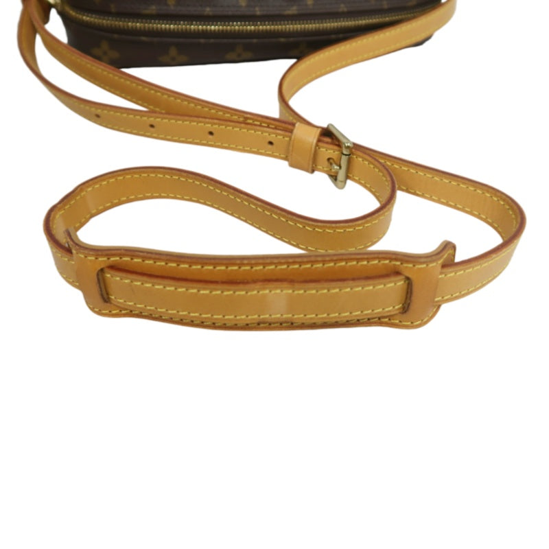 LOUIS VUITTON Vintage Monogram Jeanne Fille Shoulder Bag Canvas Cowhide Brown Gold Hardware