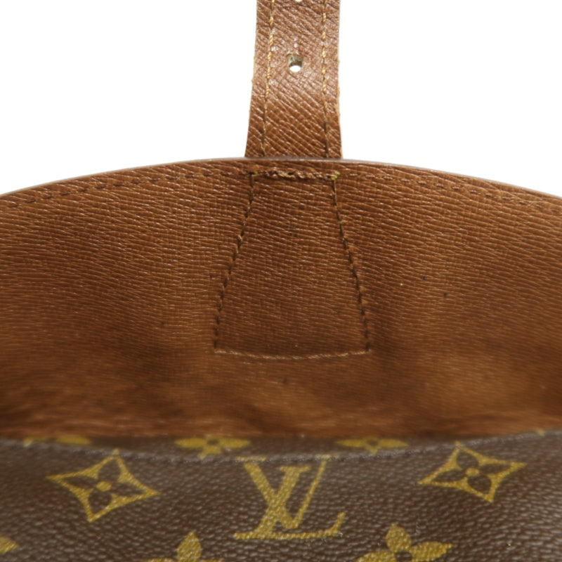 LOUIS VUITTON Vintage Monogram Jeanne Fille Shoulder Bag Canvas Cowhide Brown Gold Hardware