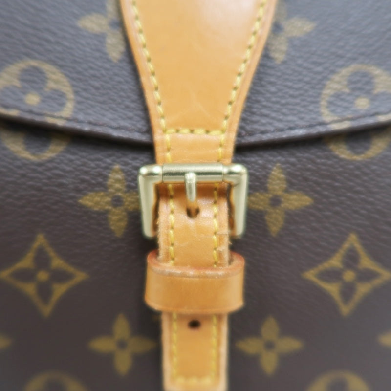 LOUIS VUITTON Vintage Monogram Jeanne Fille Shoulder Bag Canvas Cowhide Brown Gold Hardware