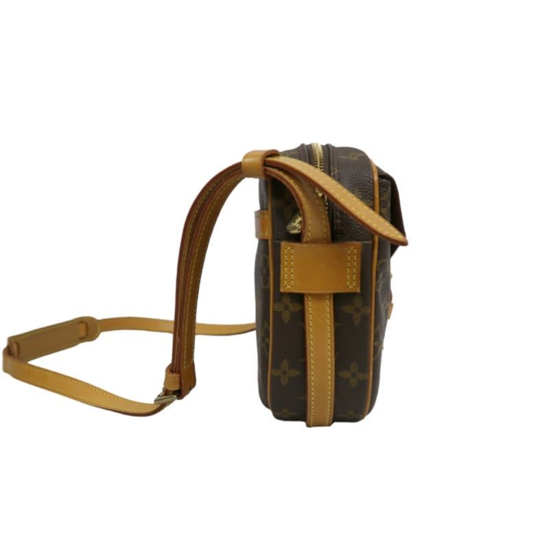 LOUIS VUITTON Vintage Monogram Jeanne Fille Shoulder Bag Canvas Cowhide Brown Gold Hardware
