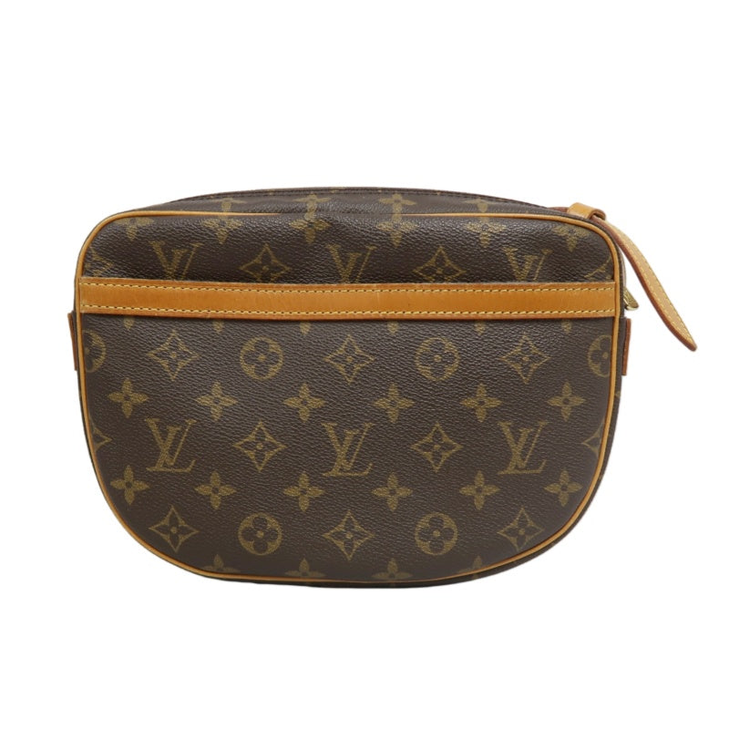 LOUIS VUITTON Vintage Monogram Jeanne Fille Shoulder Bag Canvas Cowhide Brown Gold Hardware