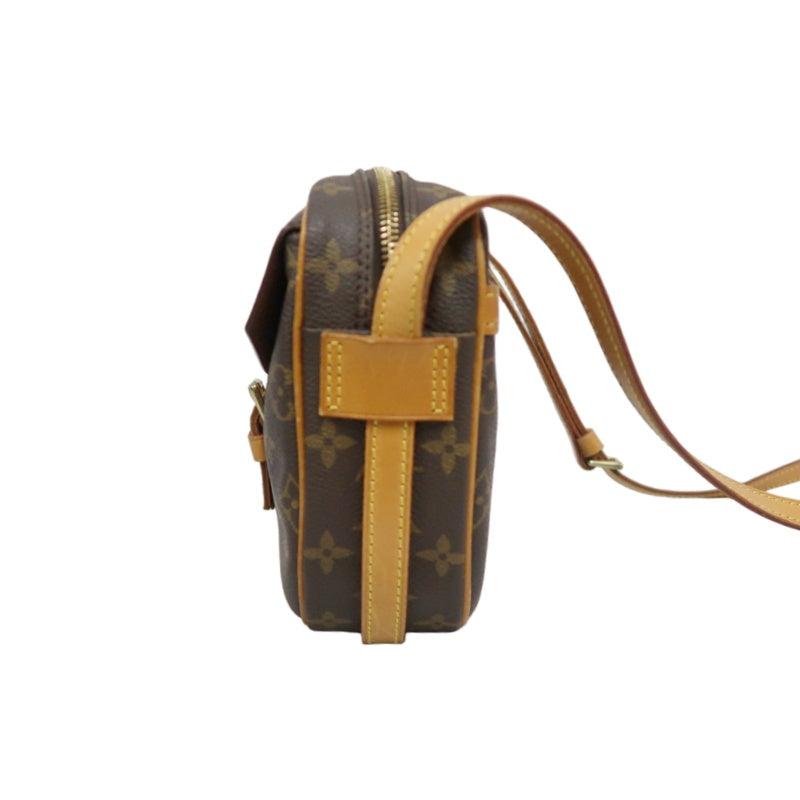 LOUIS VUITTON Vintage Monogram Jeanne Fille Shoulder Bag Canvas Cowhide Brown Gold Hardware