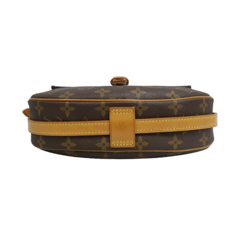 LOUIS VUITTON Vintage Monogram Jeanne Fille Shoulder Bag Canvas Cowhide Brown Gold Hardware